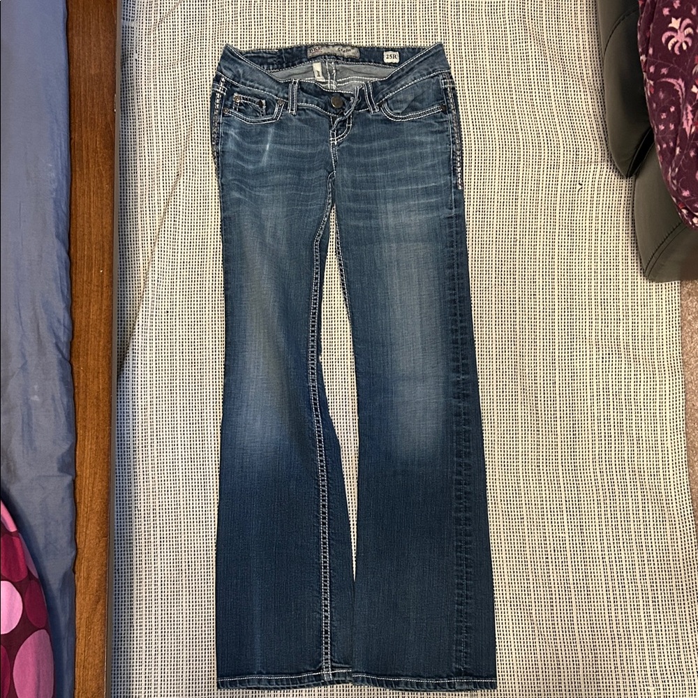 BKE Women's Dark Blue Flare Jeans